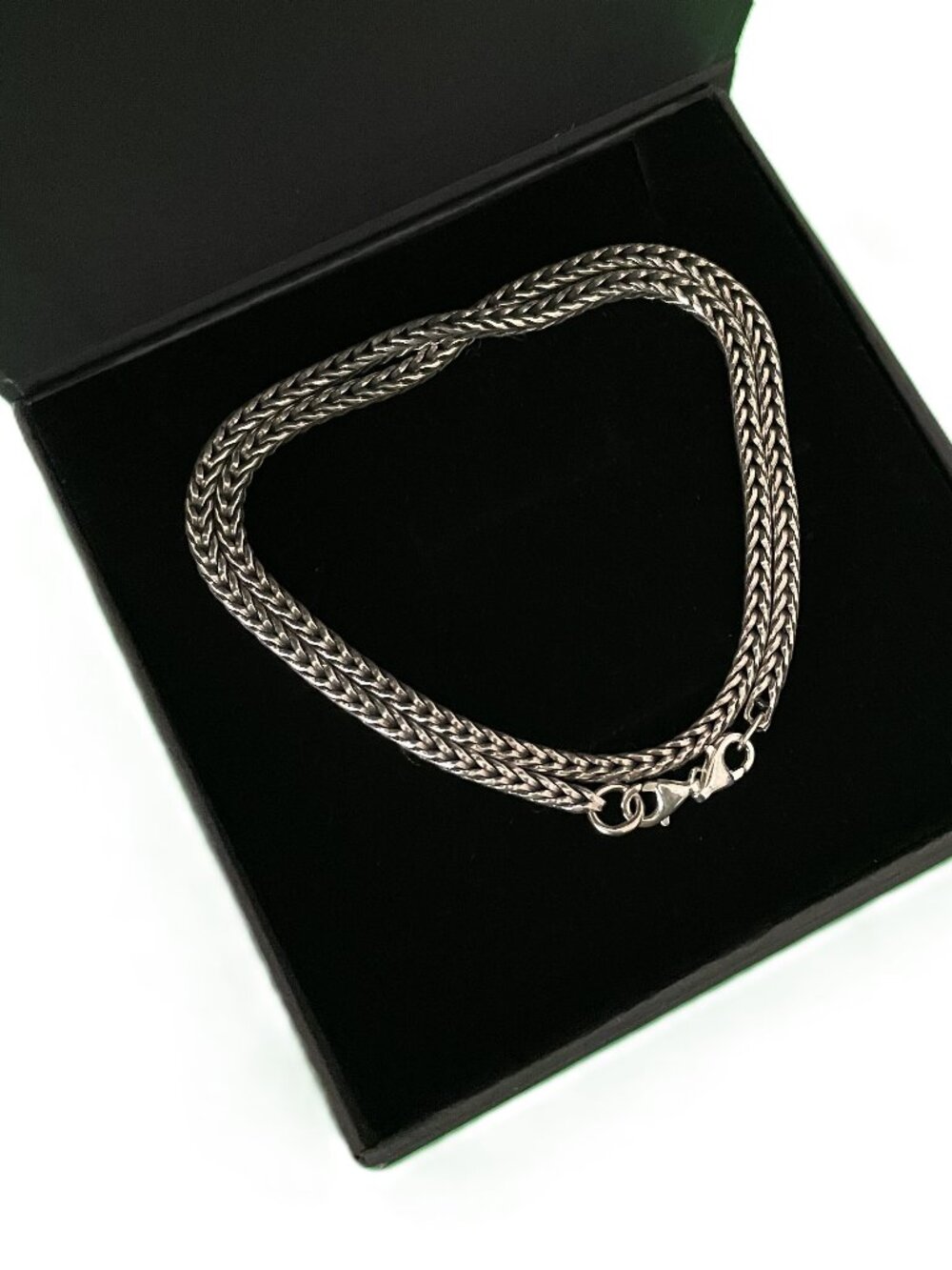 TROLLBEADS 925 Sterling Silver Foxtail Flexible Chain Necklace 15 NEW
